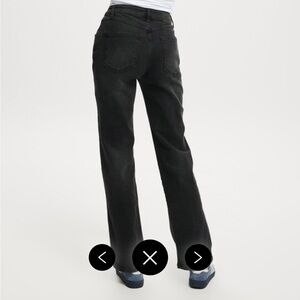 Size 2 black, straight leg, high rise Cotton On jeans.